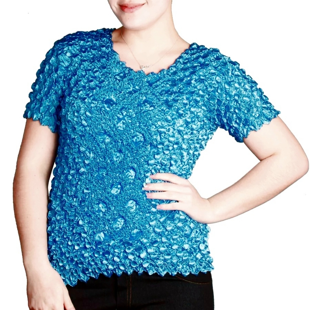 🦋Coin Fashion Vintage 90's Bubble Crinkle Super Stretchy Shirt